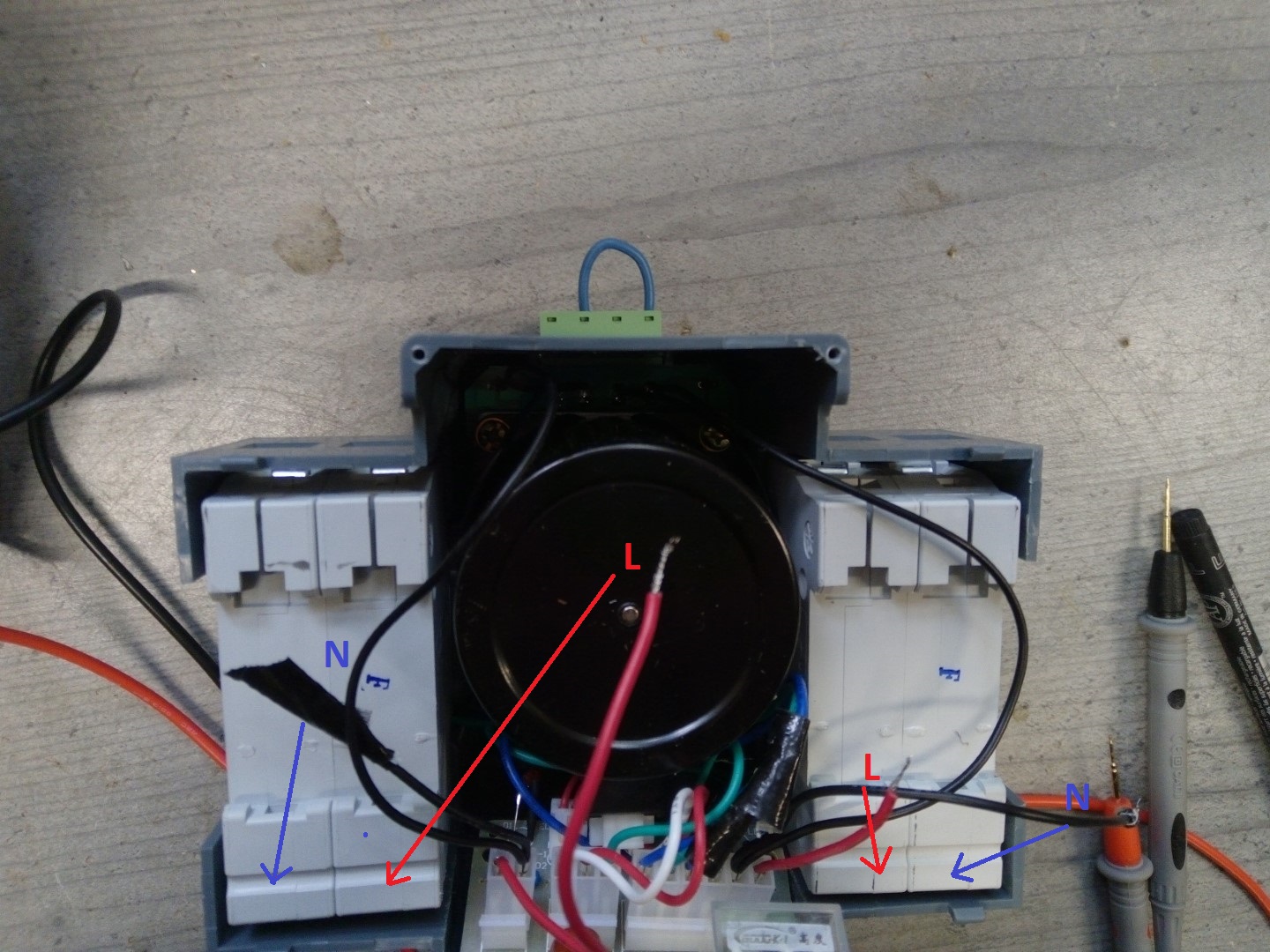 ATS automatic transfer switch Umbau Nachteinspeisung 07