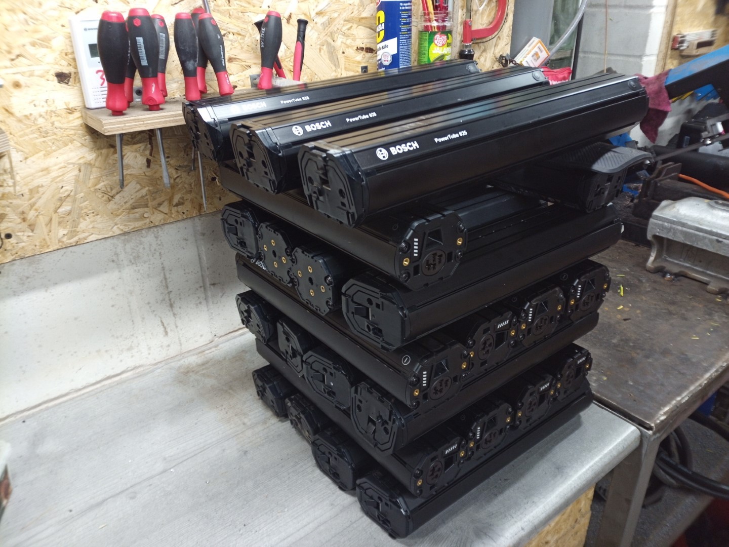 Bosch Powertube 500 625 horizontal vertikal eBike Akku 18650 Batterie Solarspeicher