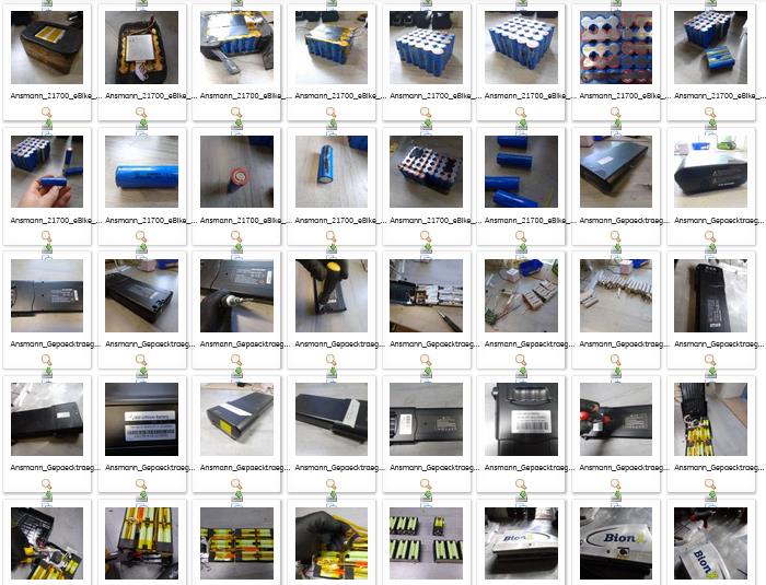 eBike Akkus zerlegen Übersicht Gazelle Ansmann Bosch Bionx noname