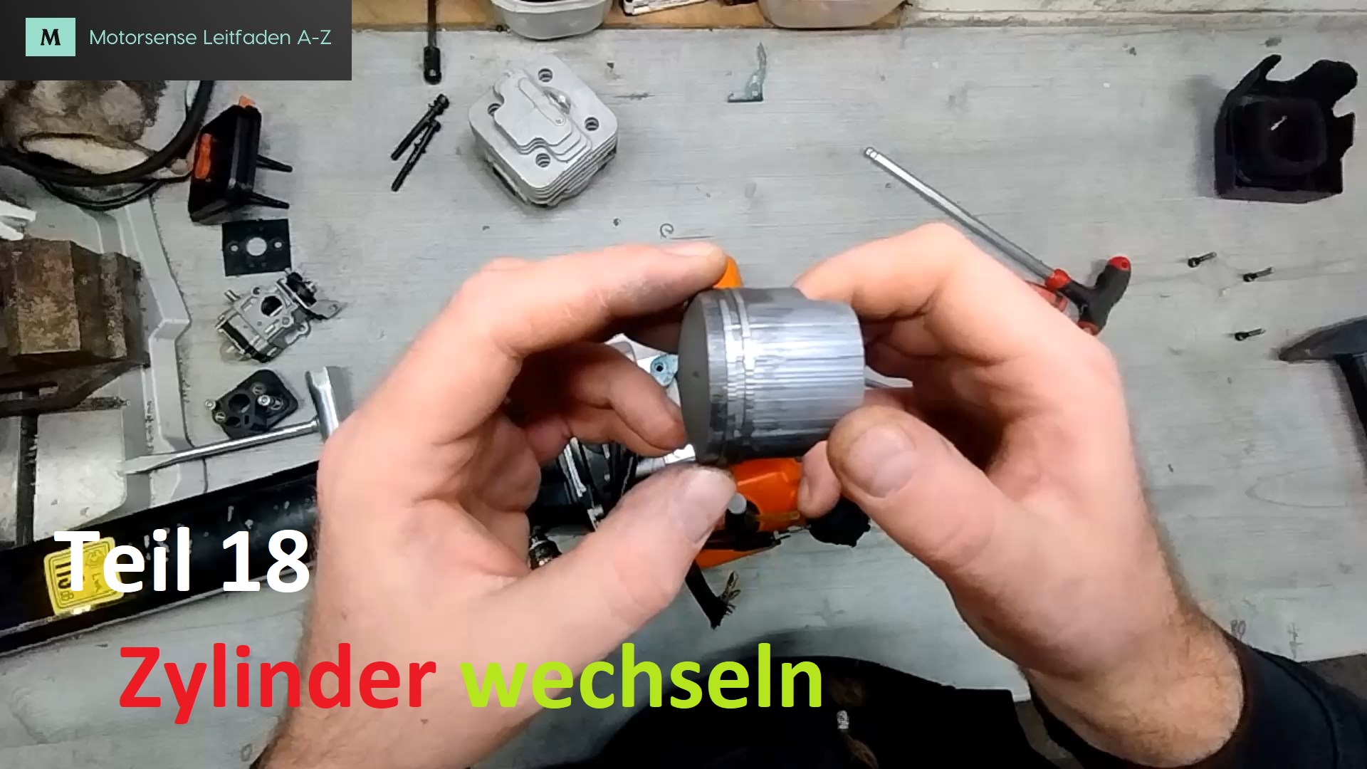 Motorsense 18 Zylinder tauschen Titelbild