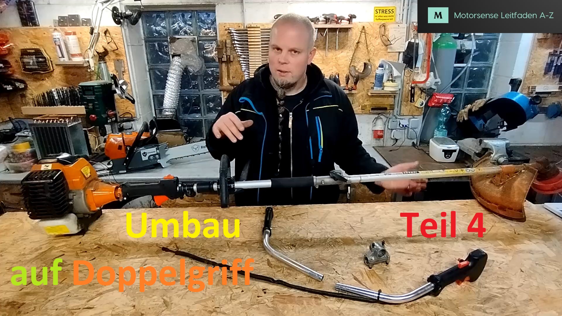 Motorsense 4 Umbau auf Doppelgriffe Titelbild