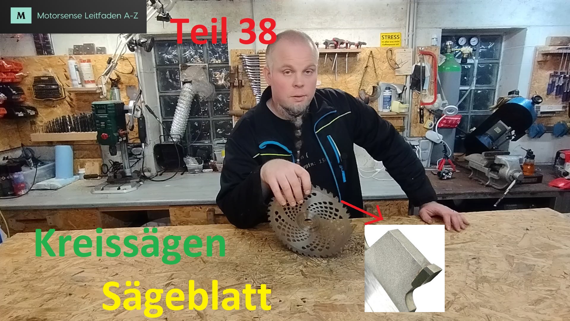 Motorsense Freischneider Reparaturanleitung Leitfaden Kreissaegeblatt