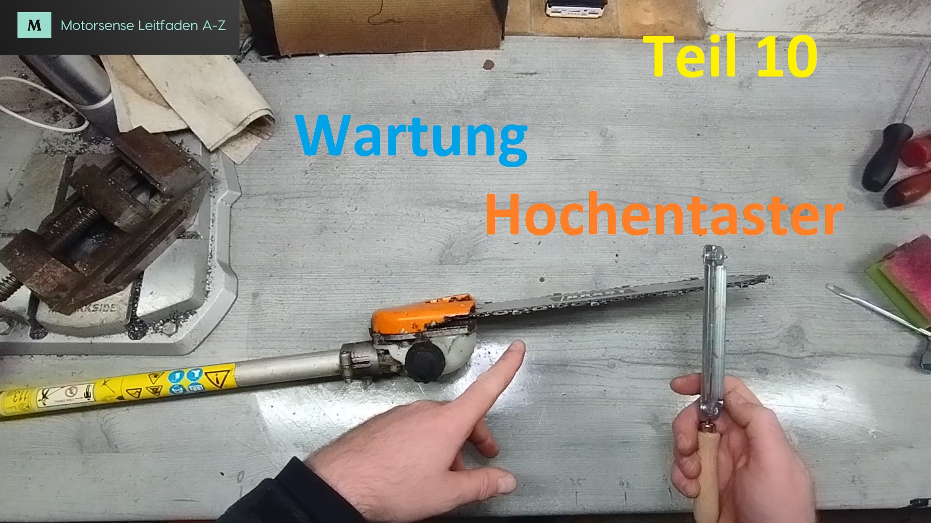 Motorsensen Leitfaden A Z Teil 10 Wartung Hochentaster Aufsatz Titelbild