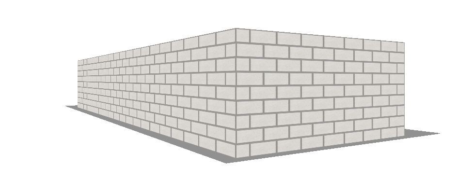 Mauerbau 3D Modell 3