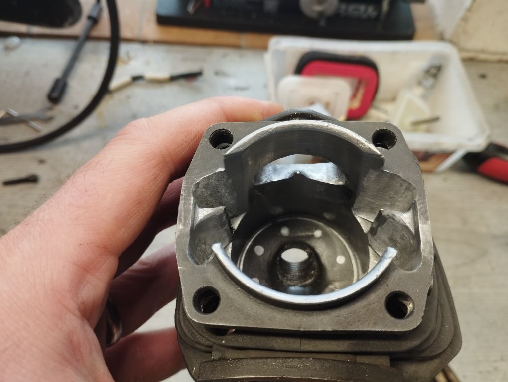 52cc Tuning Zylinder Porting Kettensaege Teil4