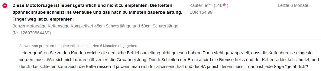 Benzin Kettensaege Midori Japan MJ 101 CTCS52 Aper Premium Haustechnik 01