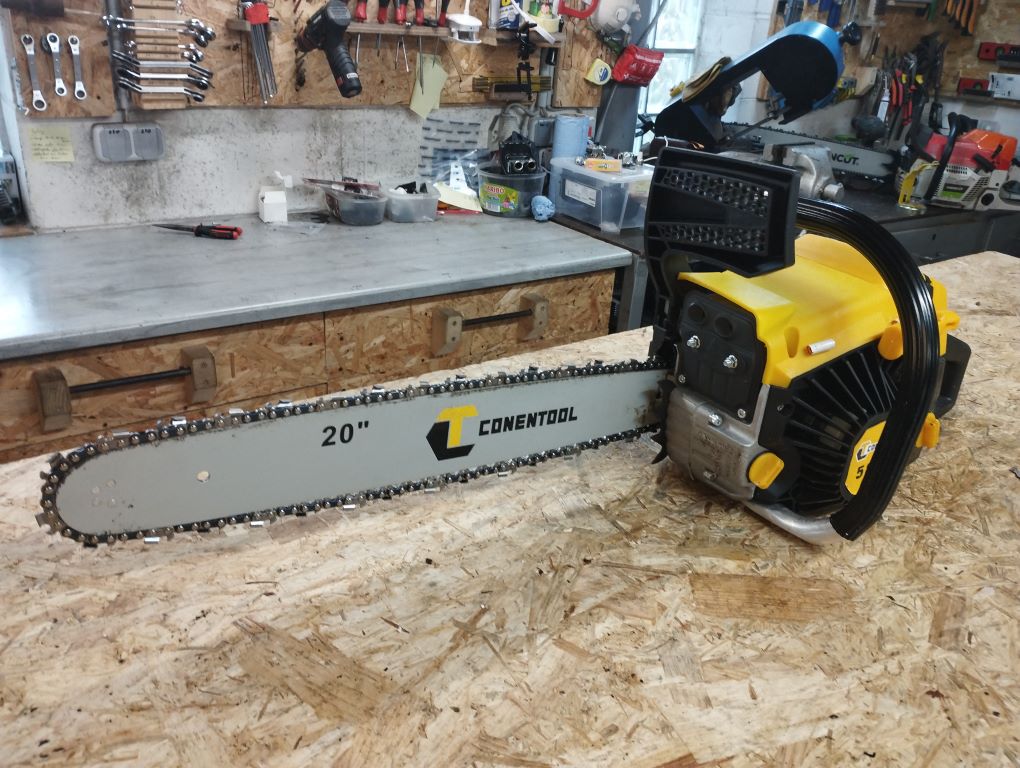 Conentool Benzin Kettensaege 58cc Gelb Schwarz
