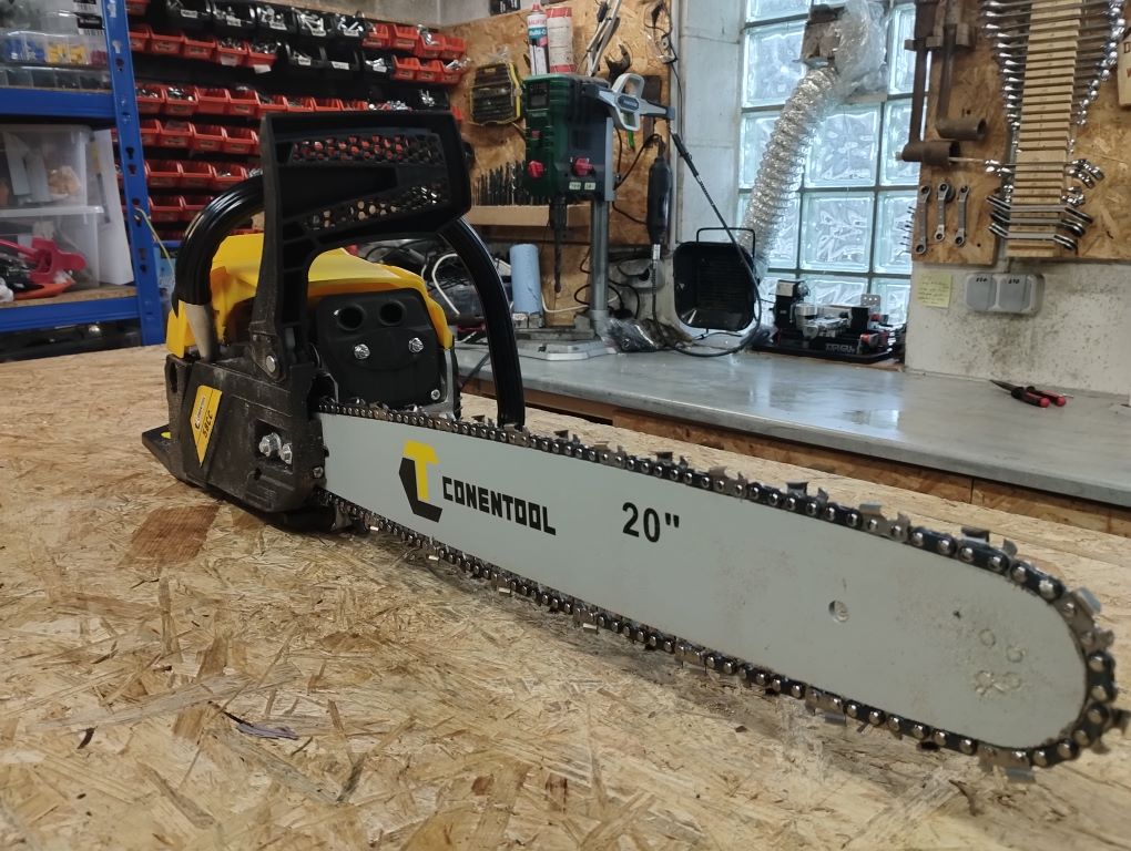 Conentool Benzin Kettensaege 58cc Gelb Schwarz