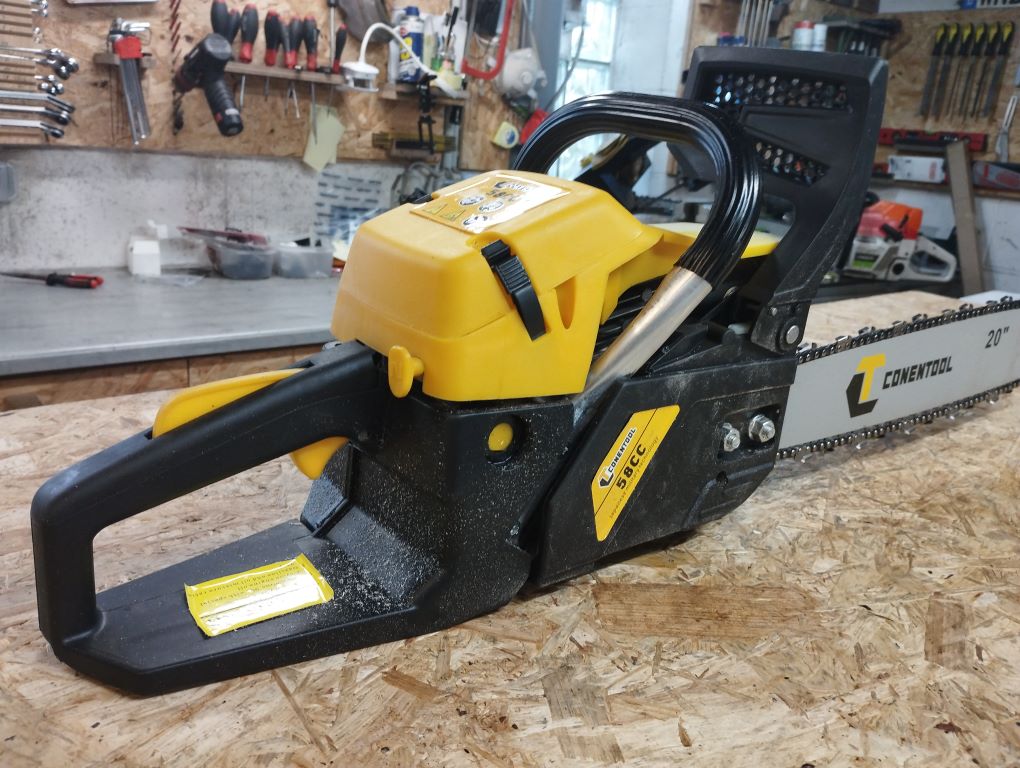 Conentool Benzin Kettensaege 58cc Gelb Schwarz