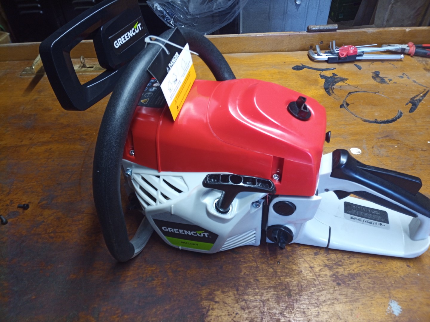 Greencut GS680X 68cc Kettensaege Benzin Motorsaege 09