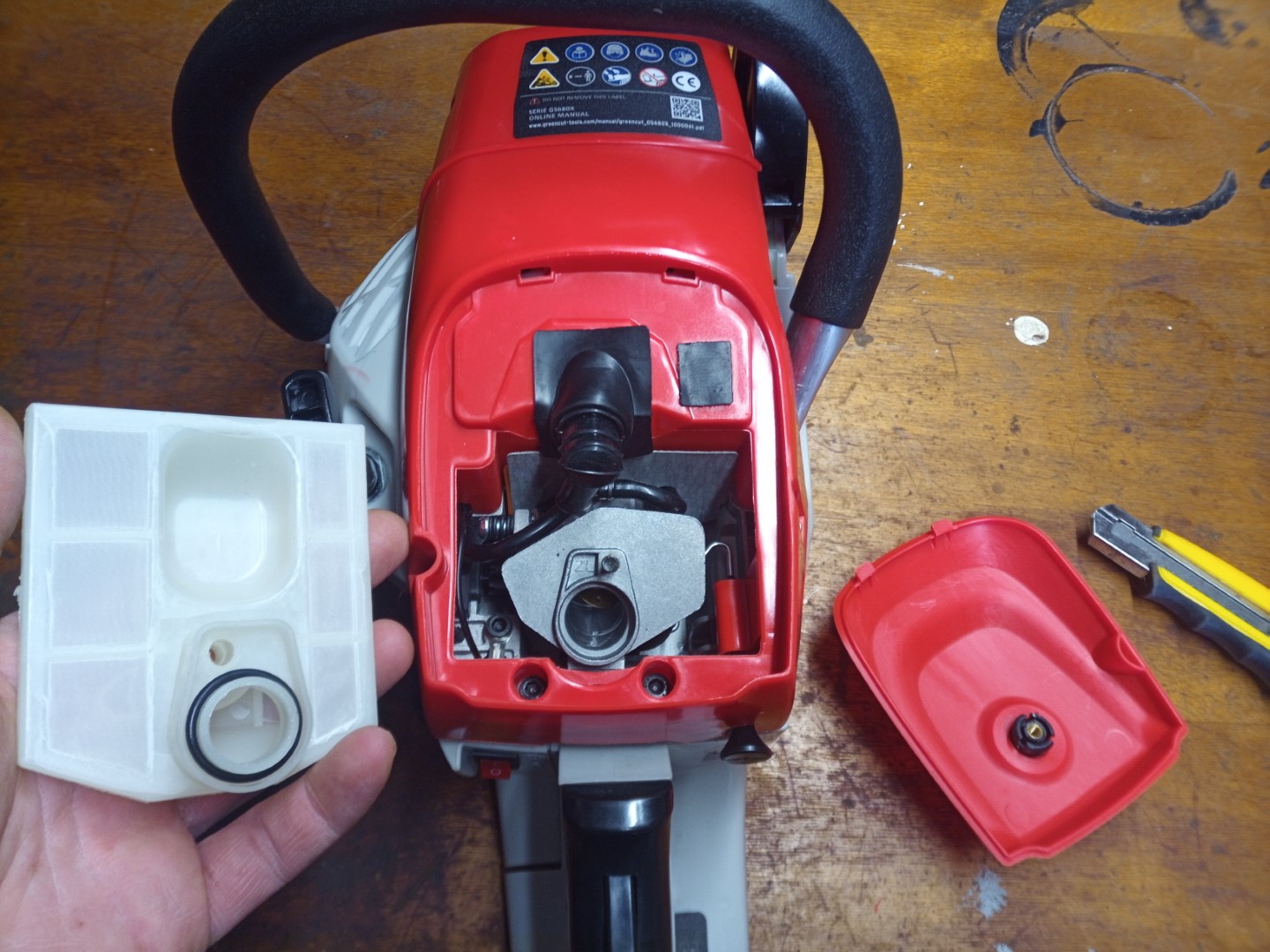 Greencut GS680X 68cc Kettensaege Benzin Motorsaege