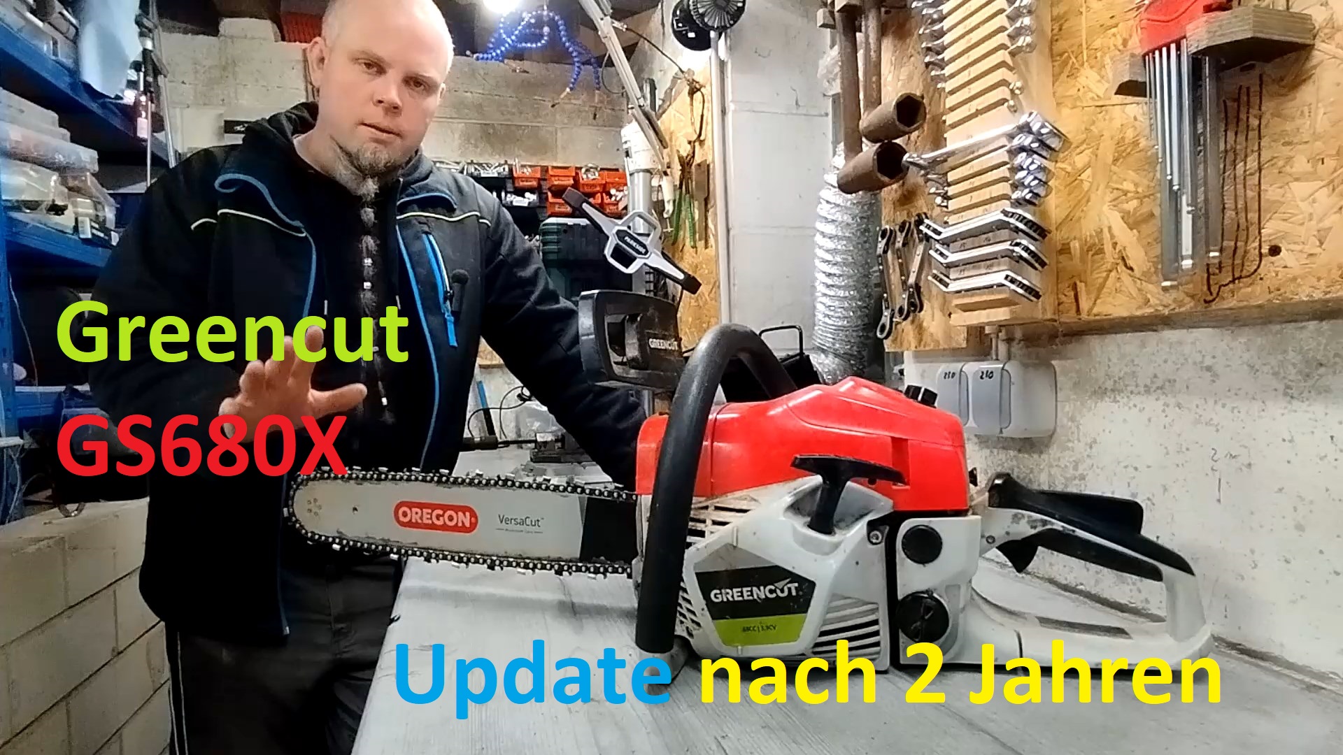 Greencut GS680X Benzin Kettensaege Erfahrungsbericht Test Fazit Erfahrung Titelbild