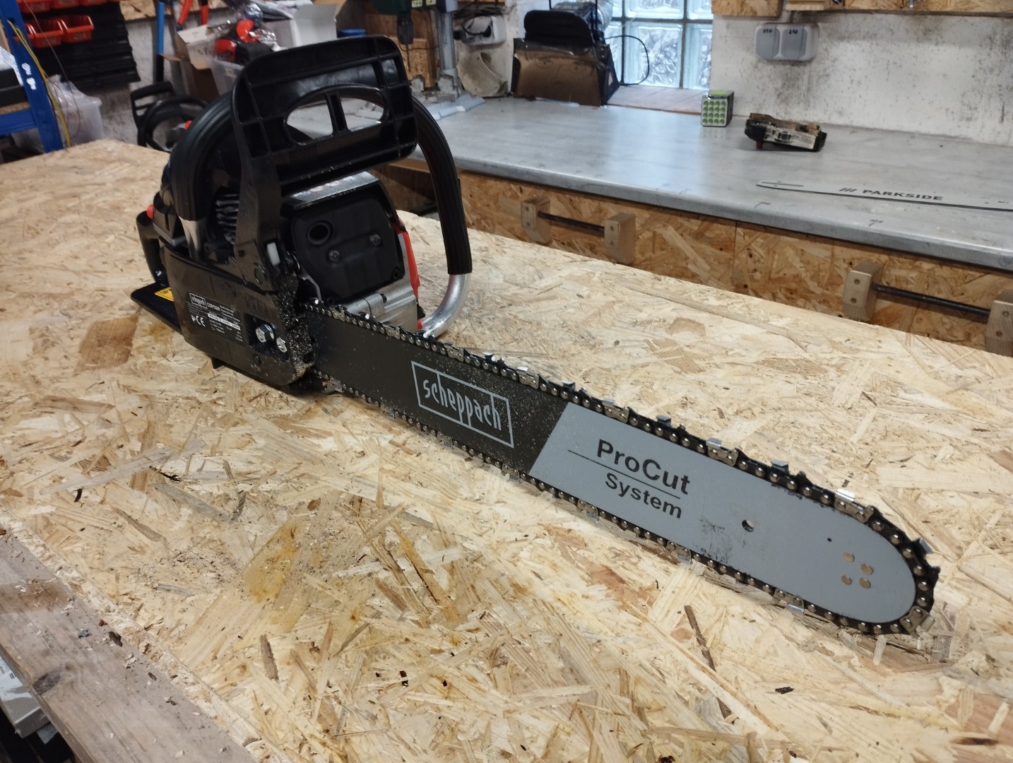 Motorsaege Kettensaege Test Scheppach CSP5300 03