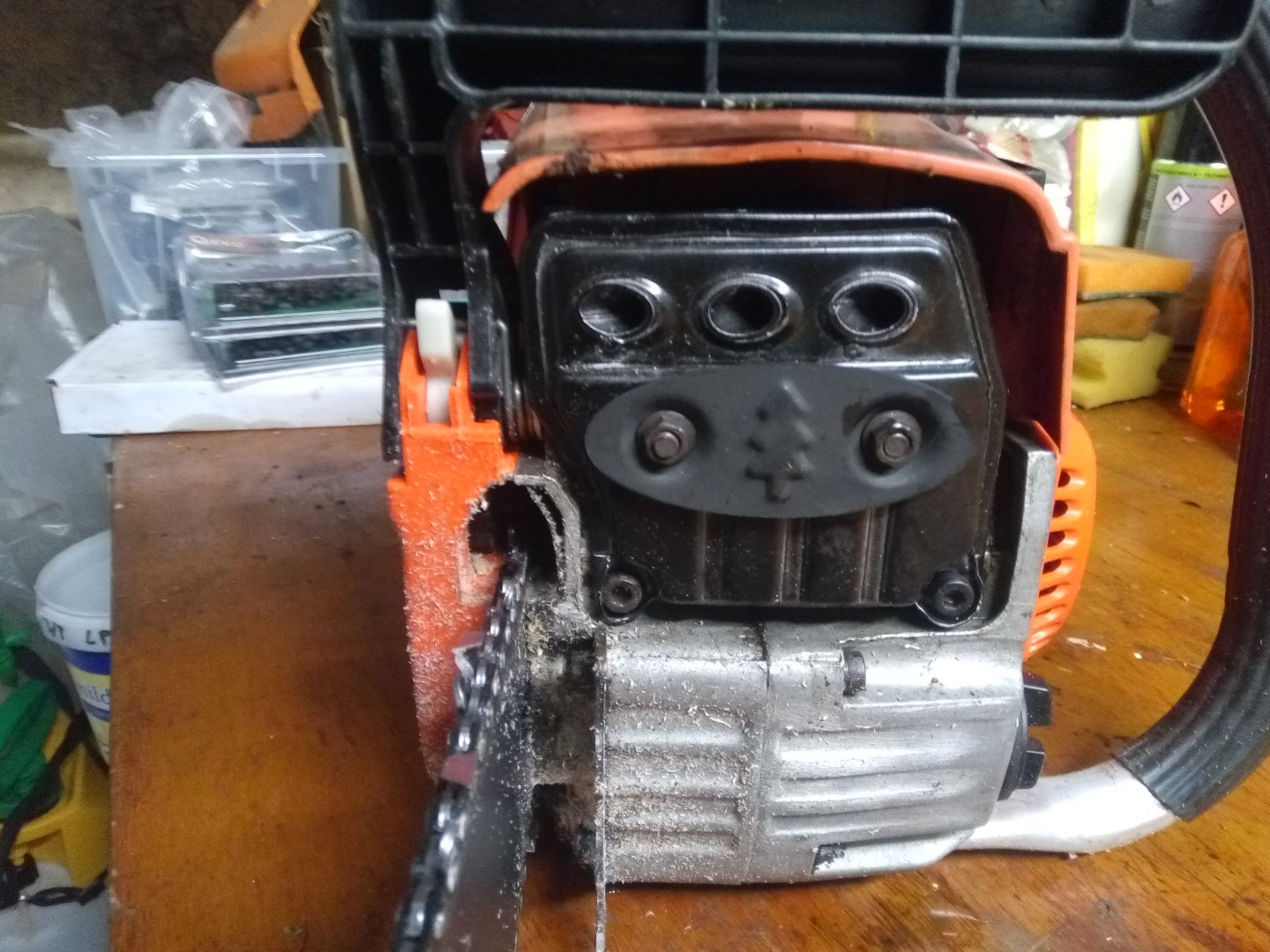 chinese chainsaw 3-port Muffler Mod