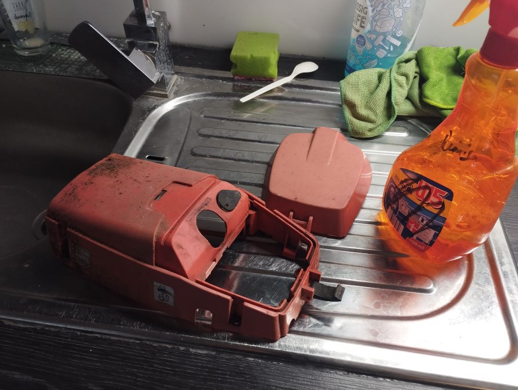 chinesische Kettensaege 52cc 5200 tuning porting Carbonlook 2d folieren