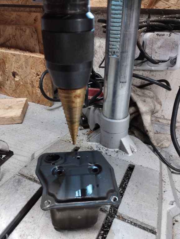 chinesische Kettensaege 52cc 5200 tuning porting Muffler Mod