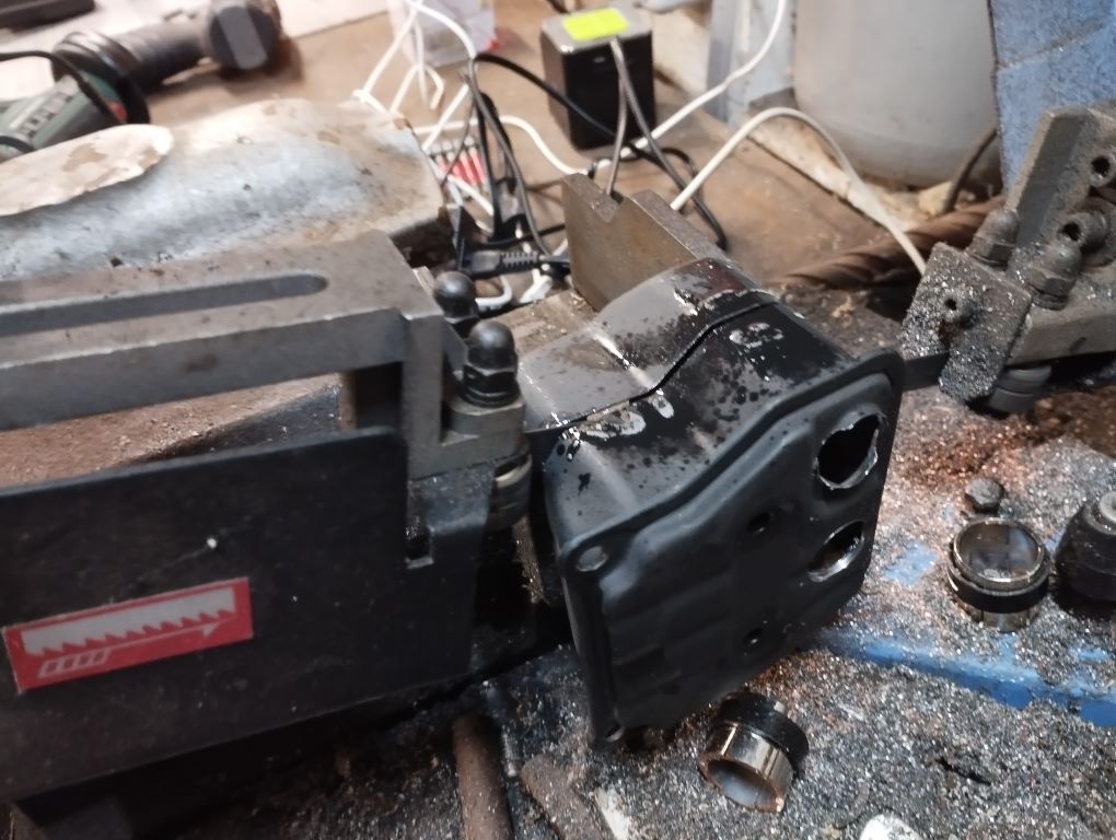 chinesische Kettensaege 52cc 5200 tuning porting Muffler Mod