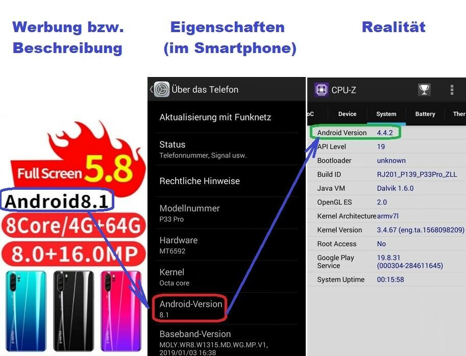 P33 P36 X27 Pro eBay Amazon Fake Smartphone 003