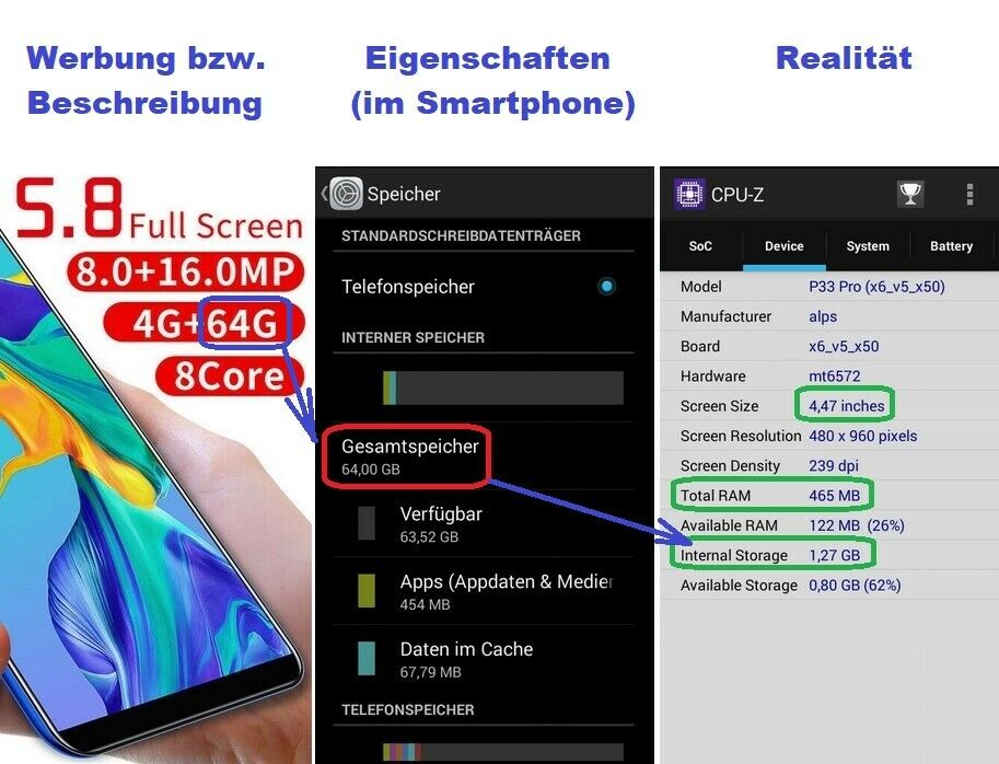 P33 P36 X27 Pro eBay Amazon Fake Smartphone 005