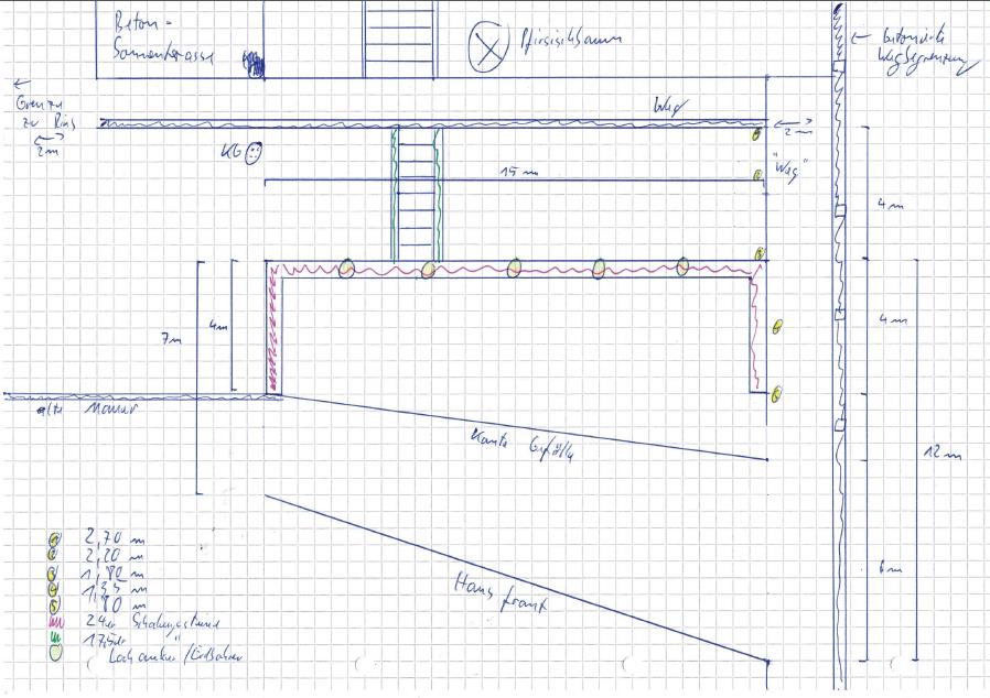 Sonnenterasse Stuetzmauer Zeichnung