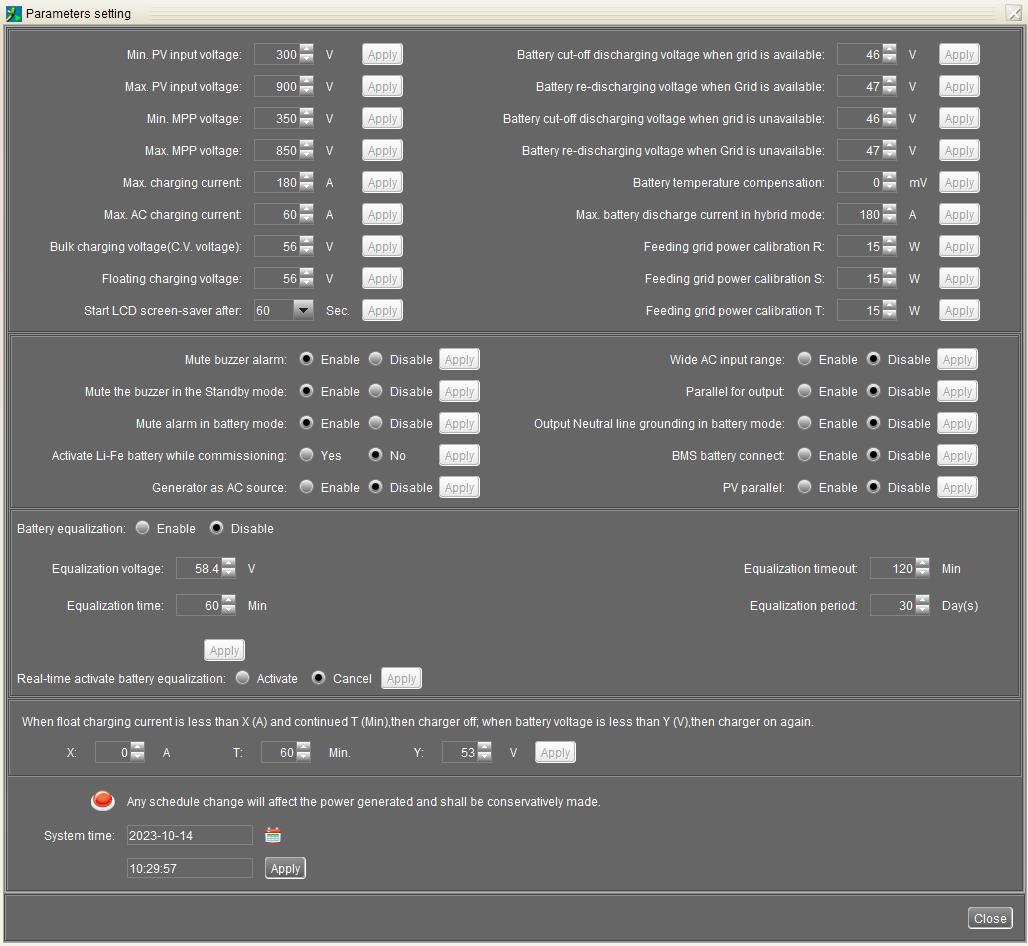 Voltronic Hybrid Wechselrichter Inverter EASun MPP Solar Infinisolar FSP einstellen Solarpower 06