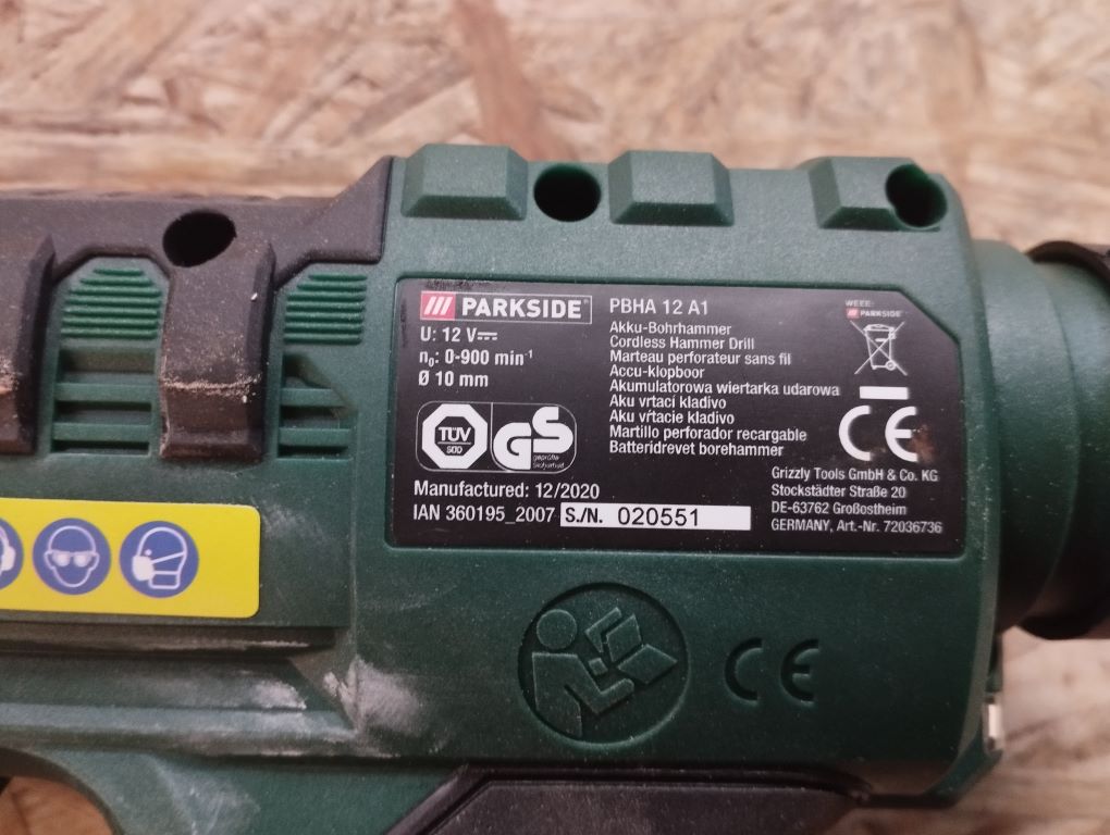 PARKSIDE 12V Akku Bohrhammer PBHA 12