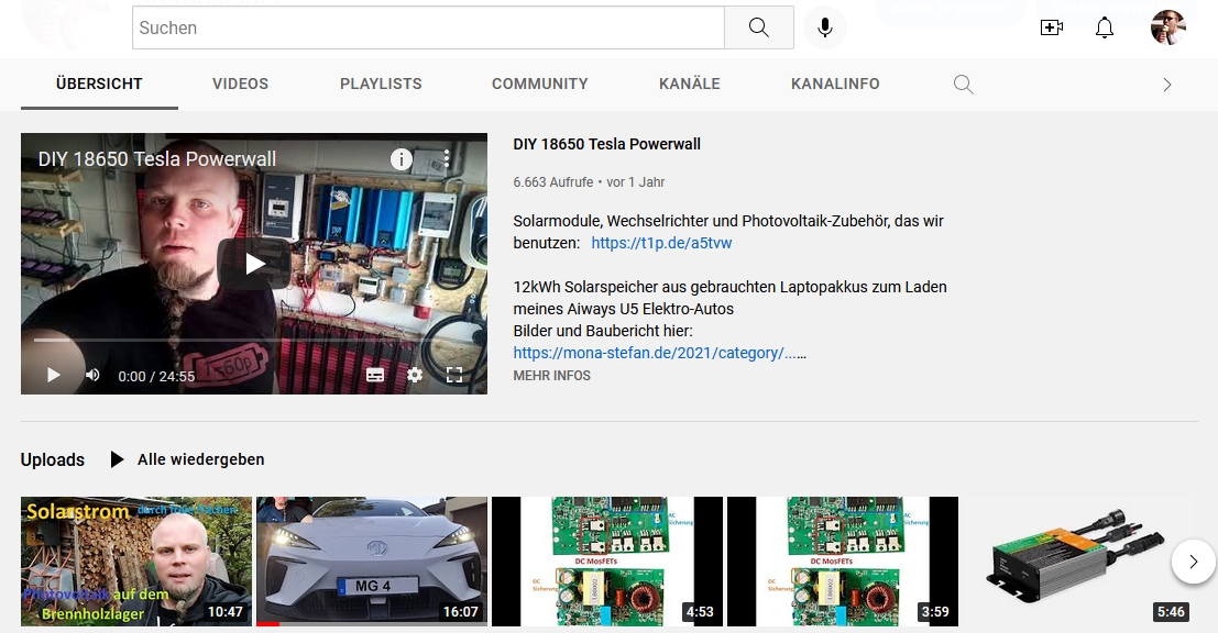 Youtube Channel Stefanseiner 1