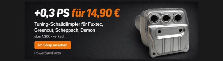Tuning-Schalldaempfer +0,3 PS fuer China-Kettensaegen