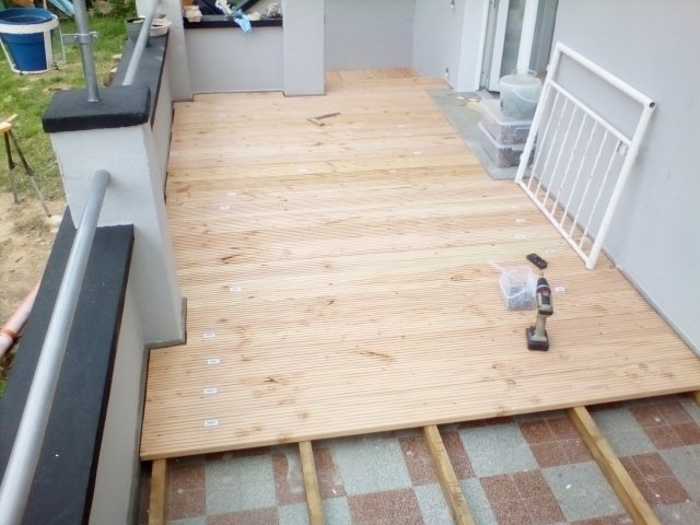 Bild von Douglasie Dielen Balkon Boden