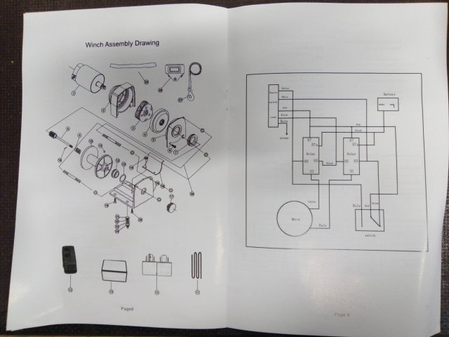 Bild von Anschlussplan Handbuch Betriebsanleitung elektrische Seilwinde