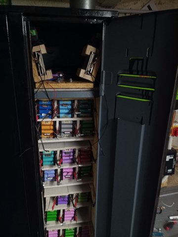 Bild von diy powerwall 18650 schrank spind brandschutz teslawall