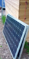 Solarmodul mit Glasschaden Glasbruch Hagelschaden Reparatur reparieren abdichten