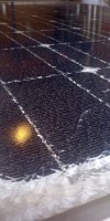 Solarmodul mit Glasschaden Glasbruch Hagelschaden Reparatur reparieren abdichten