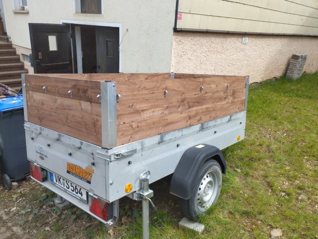 Böckmann TPV TL-EU2 Anhänger Bordwand Umbau Holz günstig Brennholz Schotter